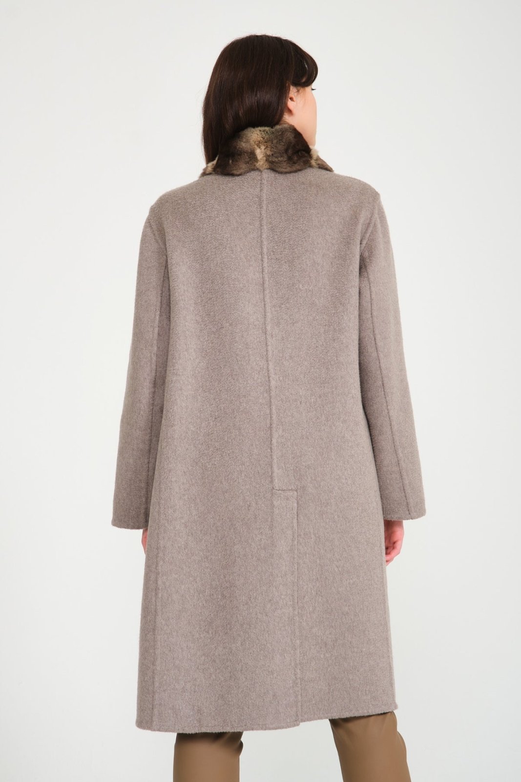 Double Face Long Cashmere and Wool Coat - ADAMO