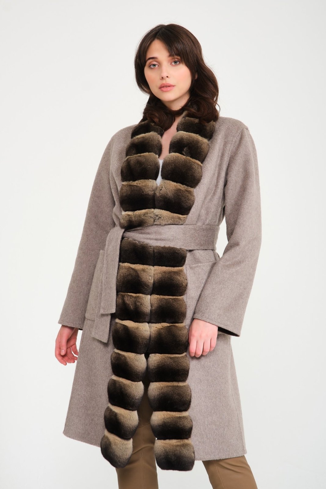 Double Face Long Cashmere and Wool Coat - ADAMO