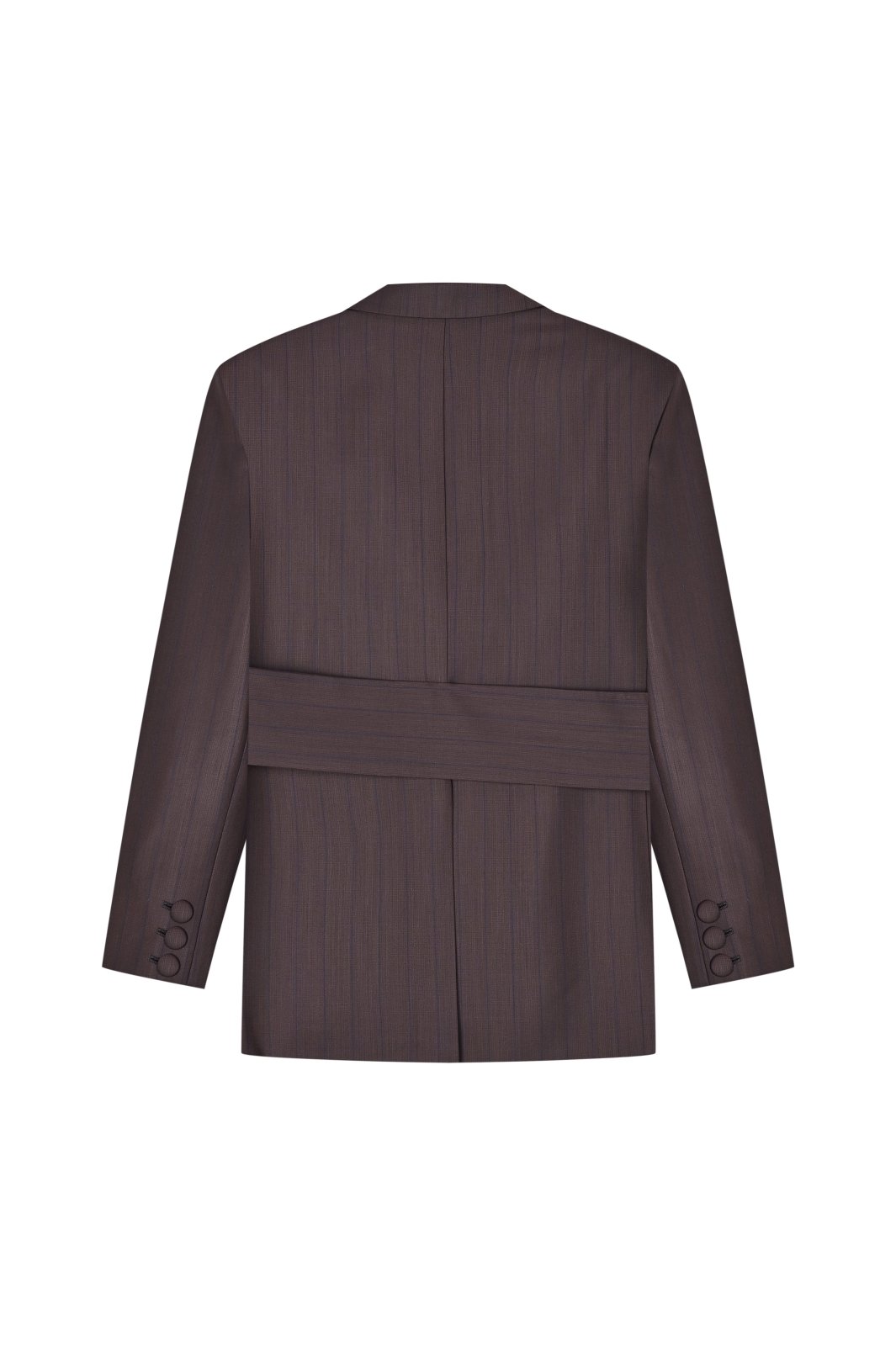 Eclipse Striped Brown Blazer - ADAMO