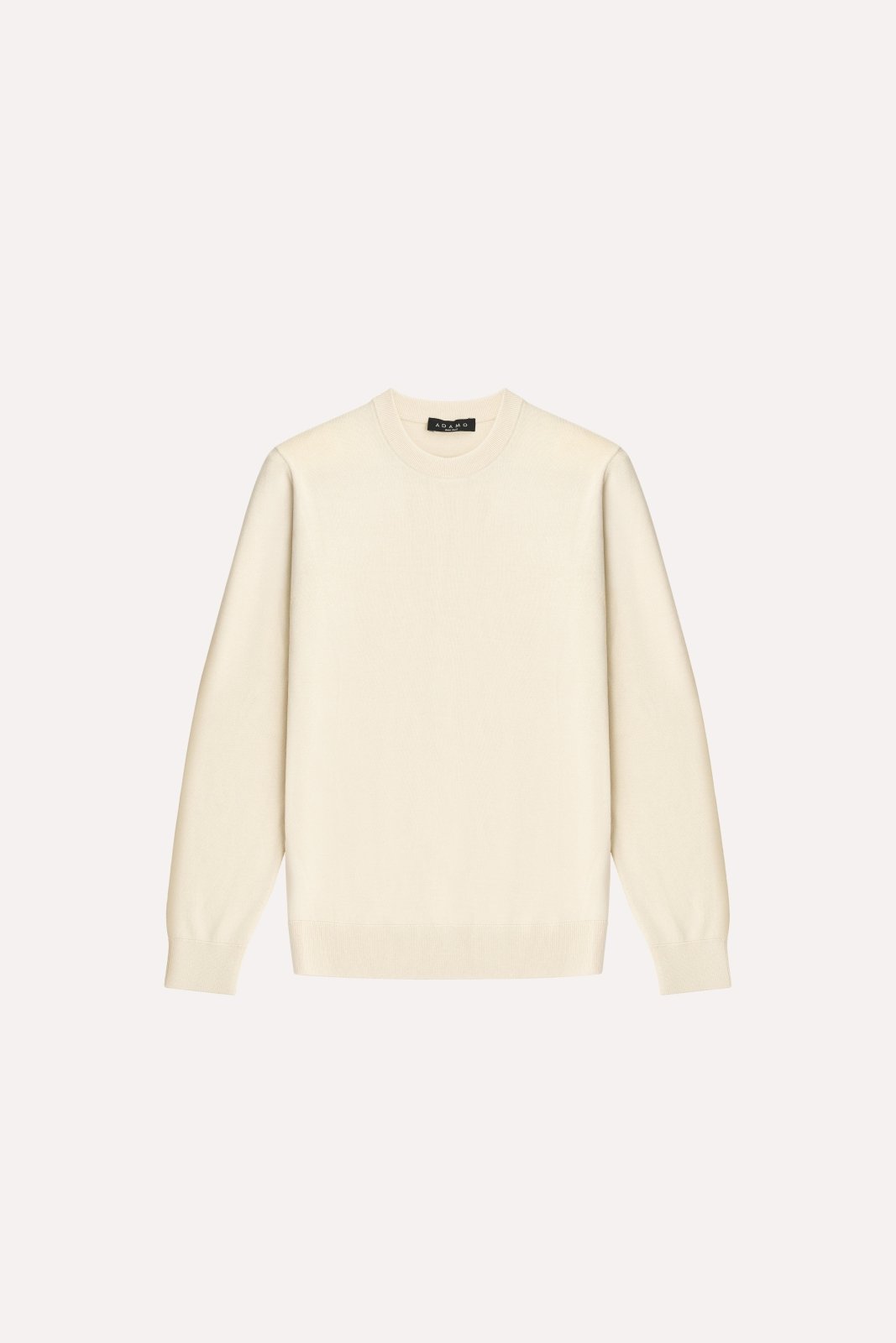 Ecru Cashmere Crewneck Sweater - ADAMO
