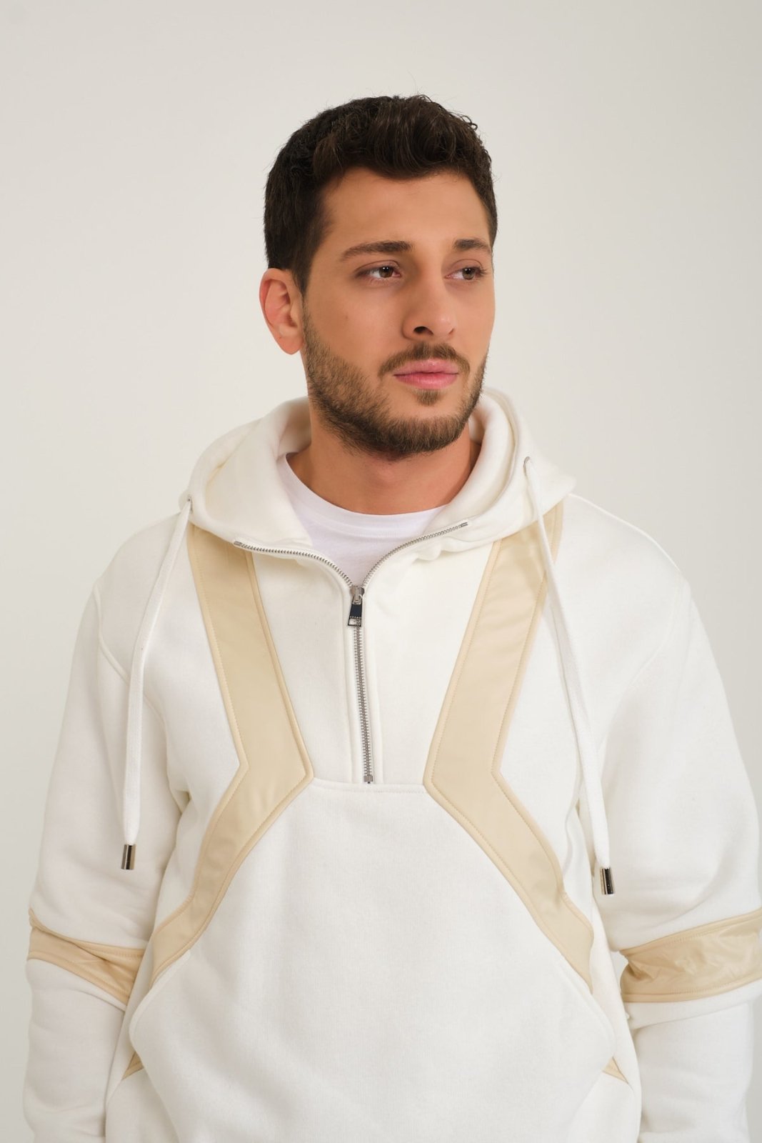 Ecru Hoodie & Jogger Set - ADAMO