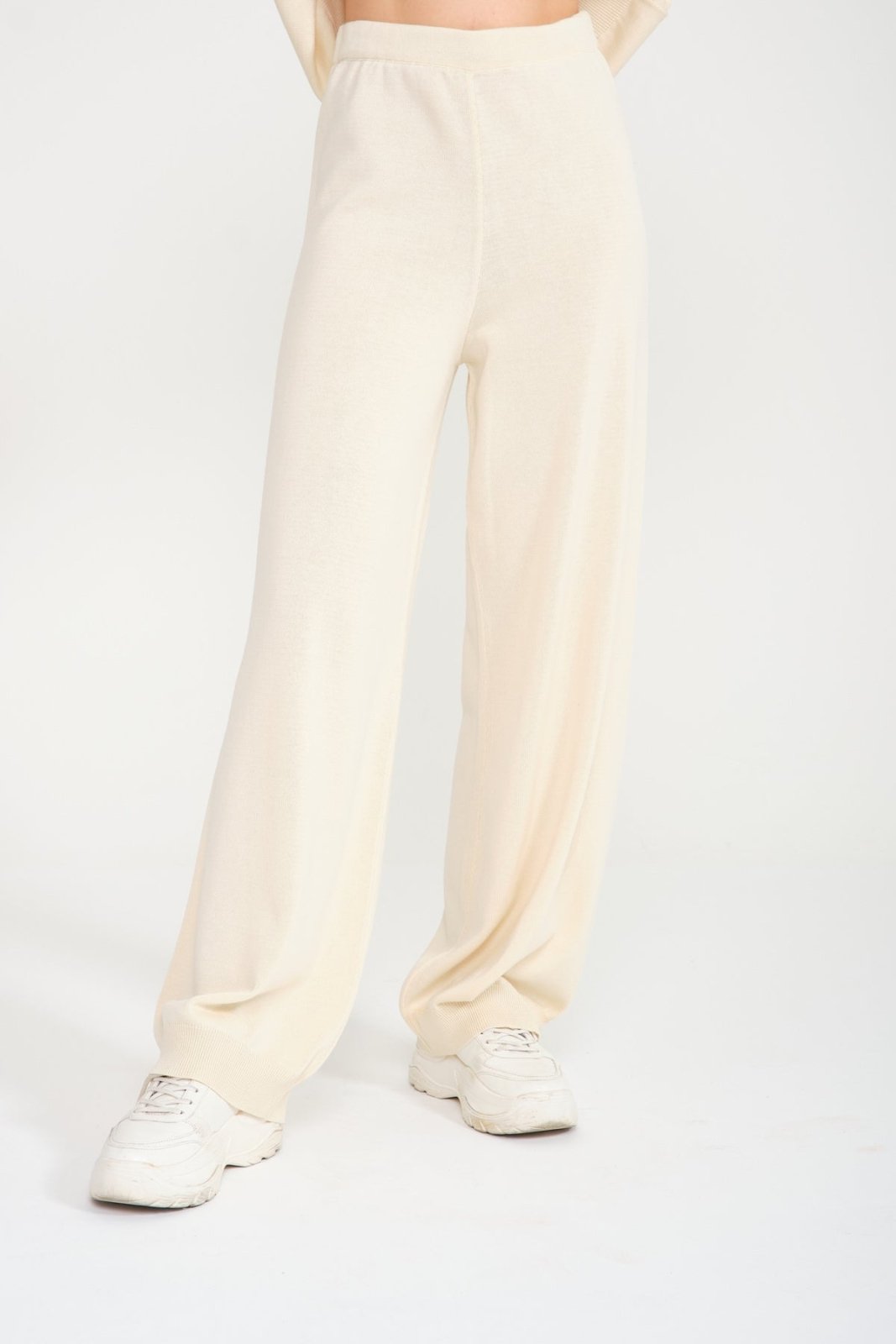 Ecru Knit Hoodie & Pants Set - ADAMO