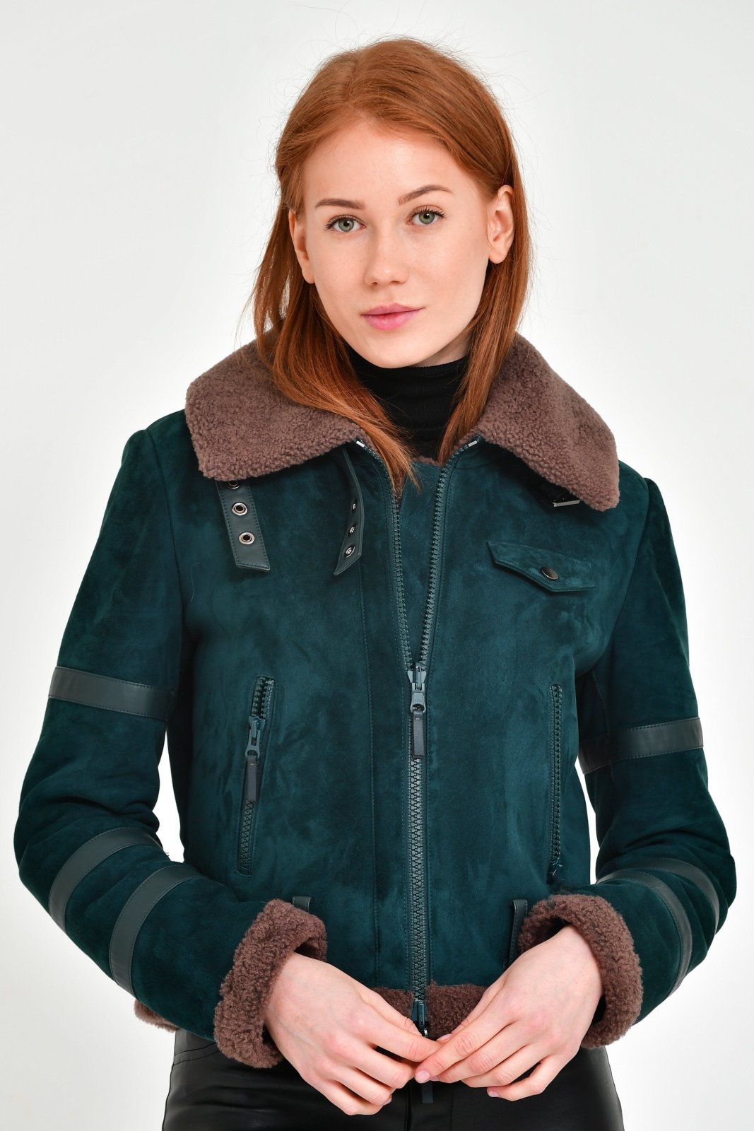 Emerald Green Aviator Jacket - ADAMO