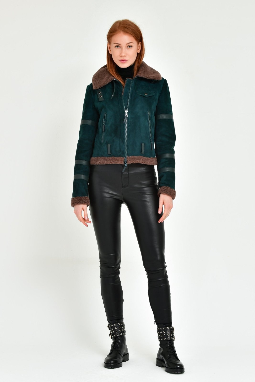 Emerald Green Aviator Jacket - ADAMO