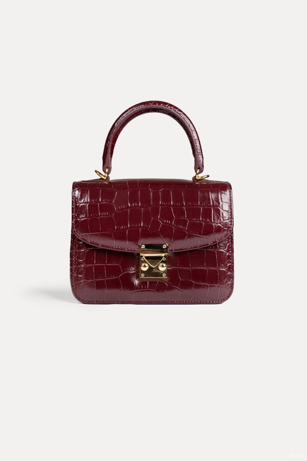 Exquisite Crocodile Pattern Lamb Skin Handbag - ADAMO