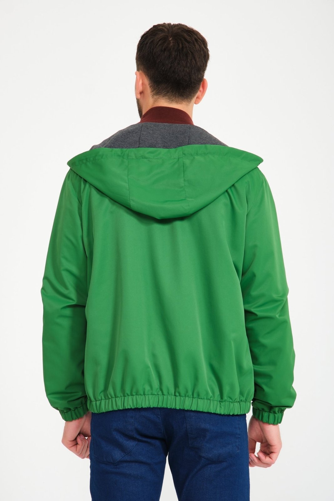 Forest Green / Grey Double Face Waterproof Jacket - ADAMO