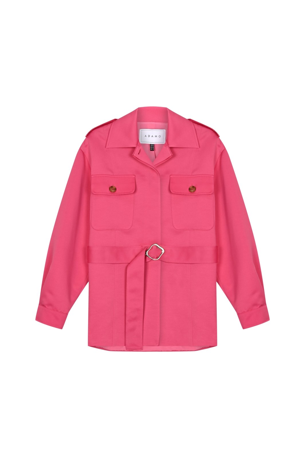 Fuchsia Belted Utility Jacket - ADAMO