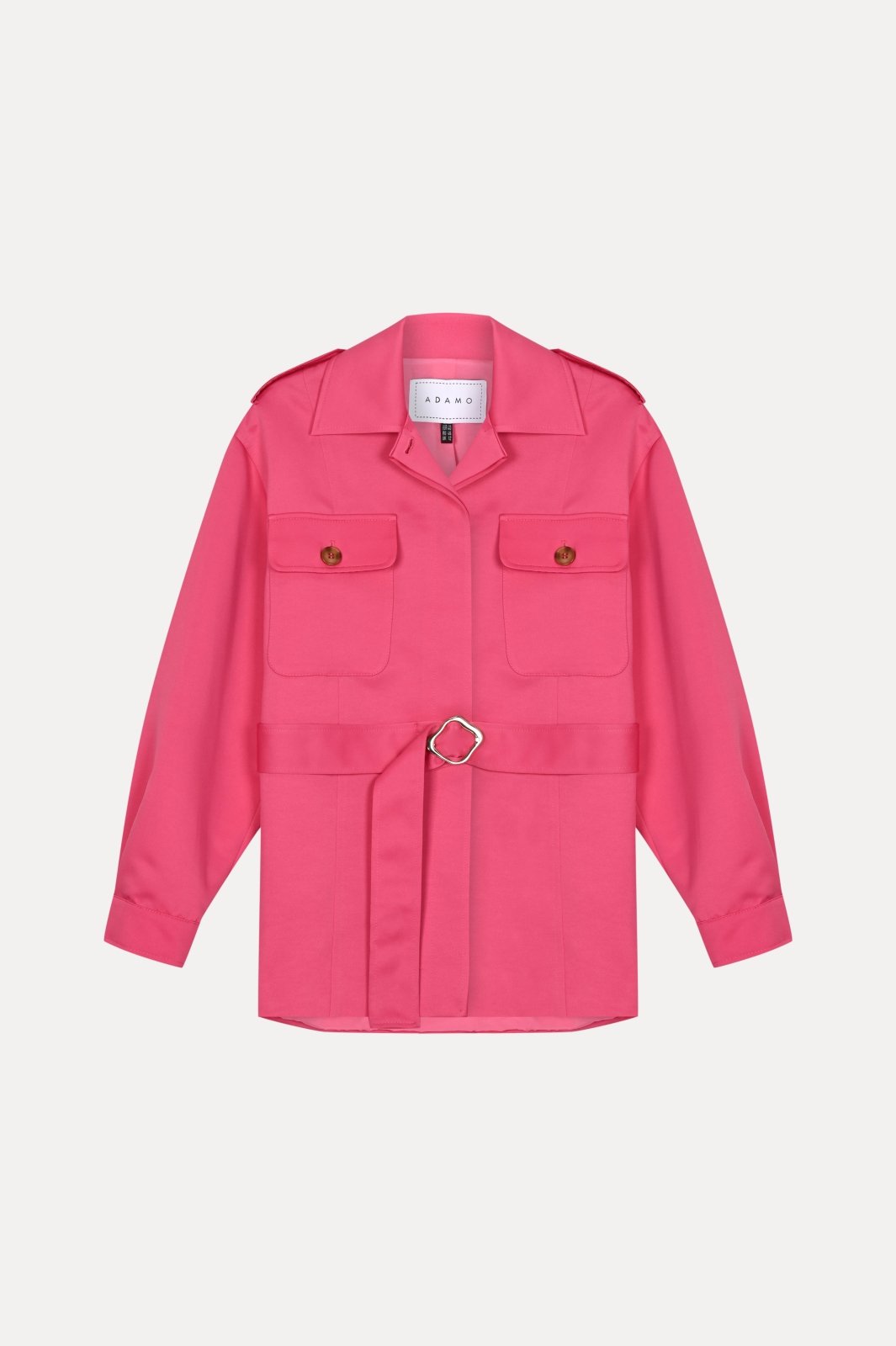 Fuchsia Belted Utility Jacket - ADAMO