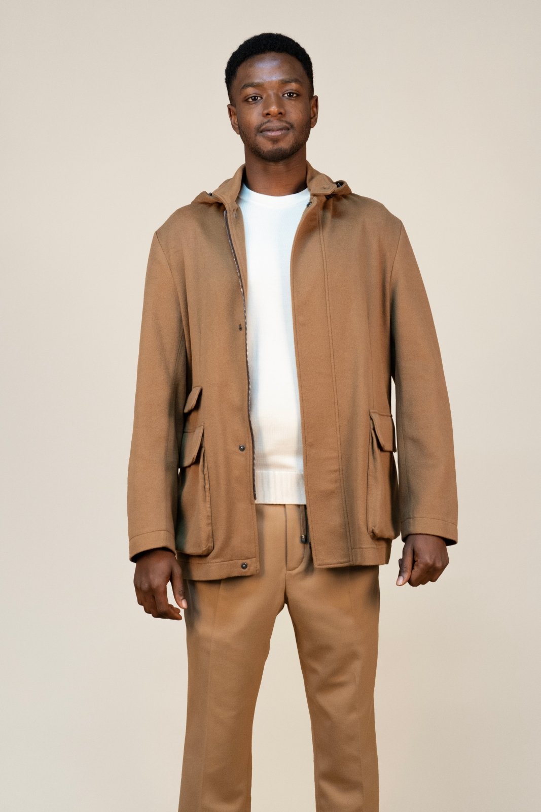 Golden Sand Cashmere Parka - ADAMO