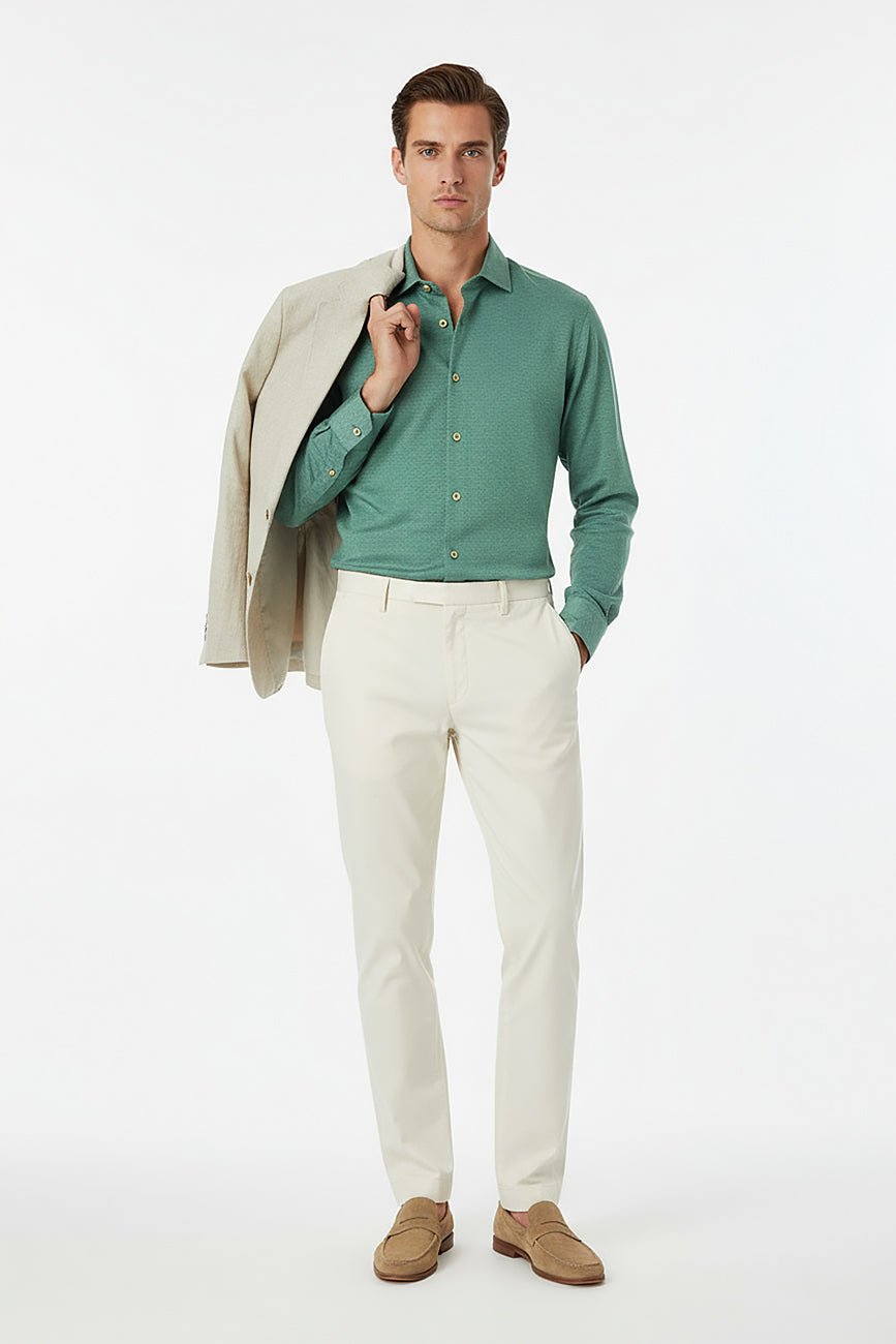 Green Cotton Shirt - ADAMO