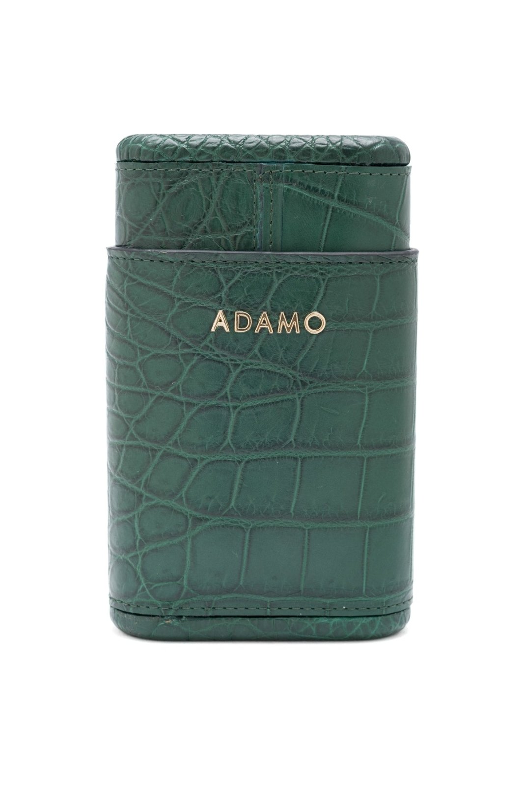 Green Crocodile Leather Cigar Case - ADAMO