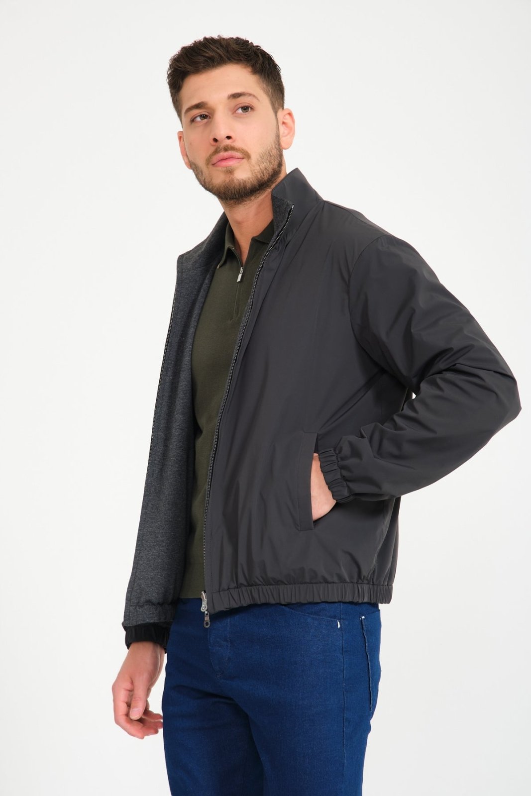 Green Double Face Waterproof Jacket - ADAMO