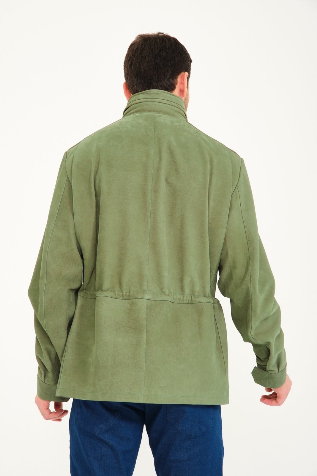 Green Leather Jacket - ADAMO