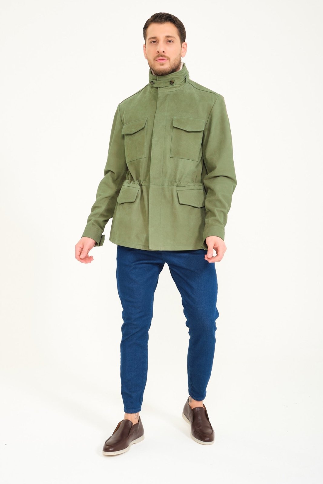 Green Leather Jacket - ADAMO