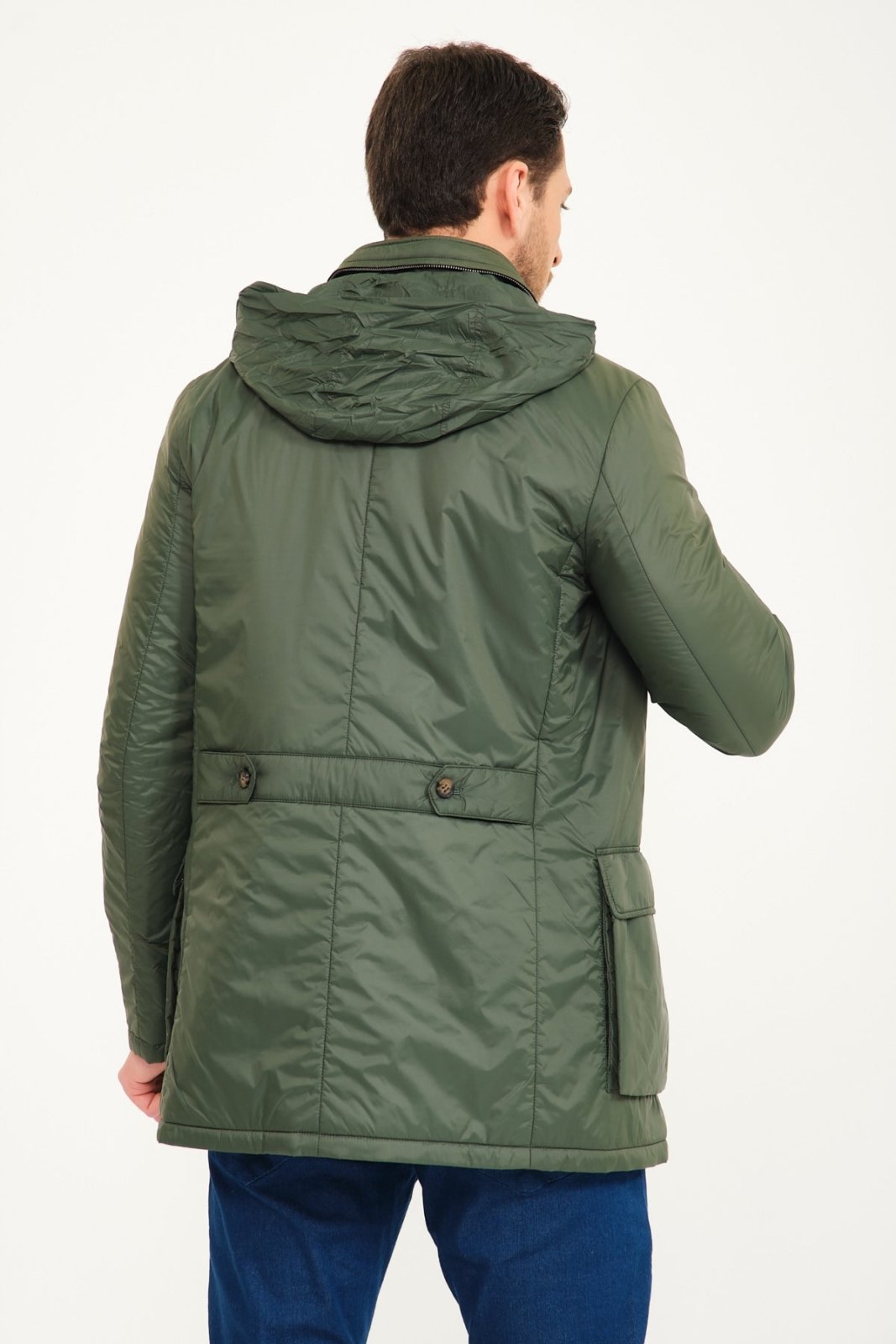 Green Long Waterproof Coat - ADAMO