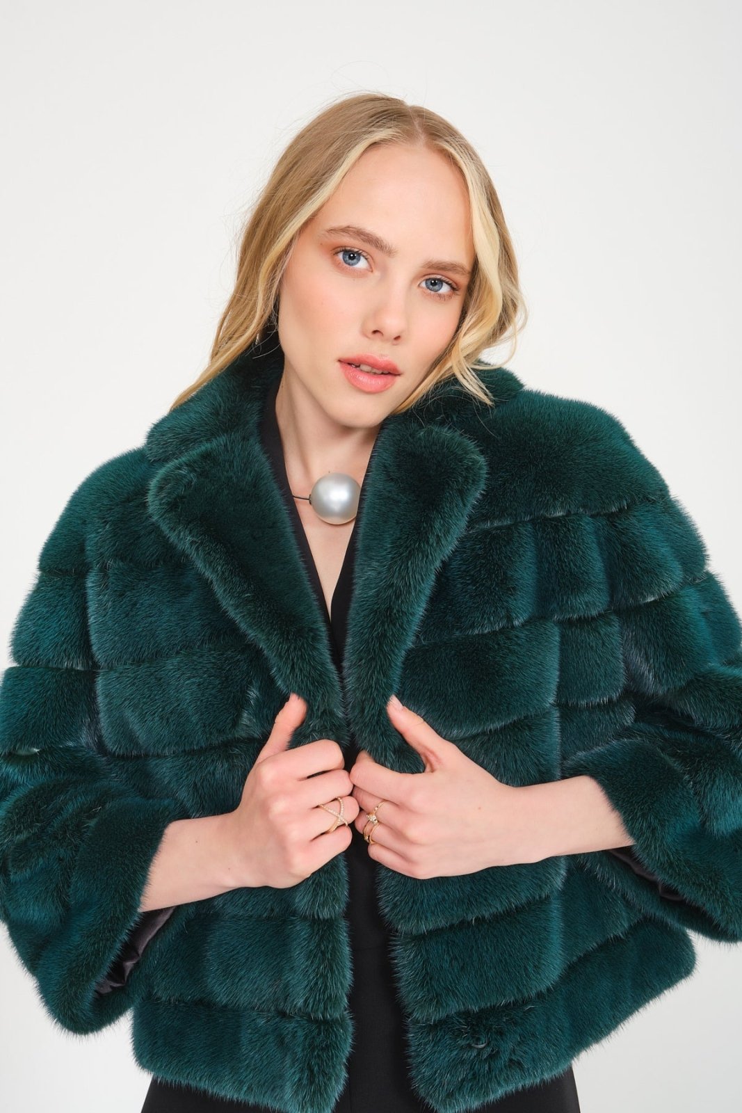 Green Mink Fur Jacket - ADAMO