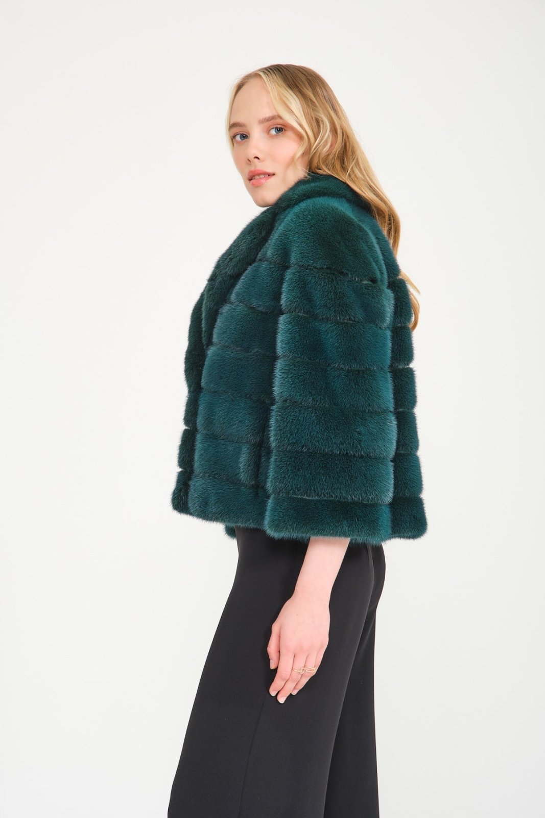 Green Mink Fur Jacket - ADAMO