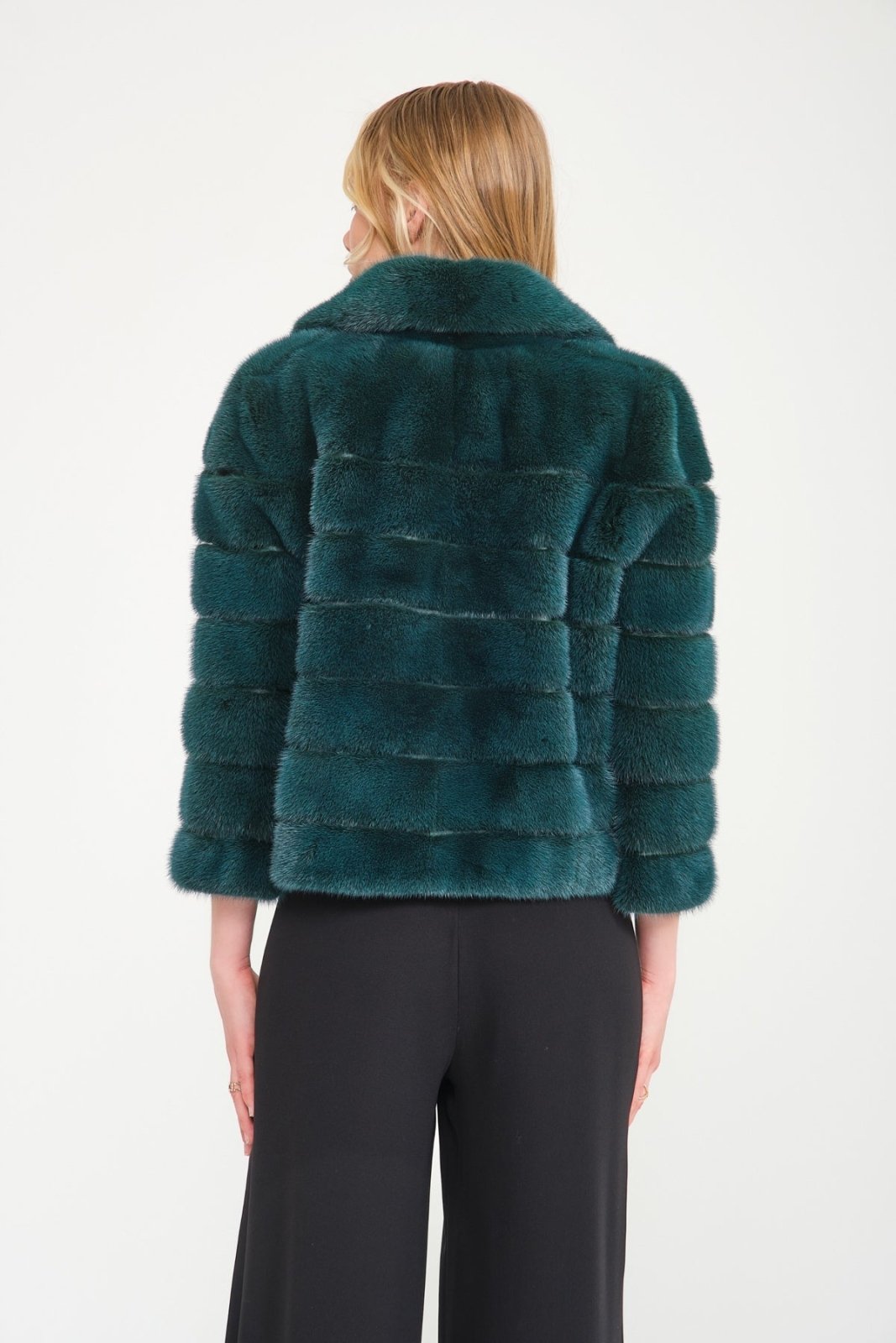 Green Mink Fur Jacket - ADAMO