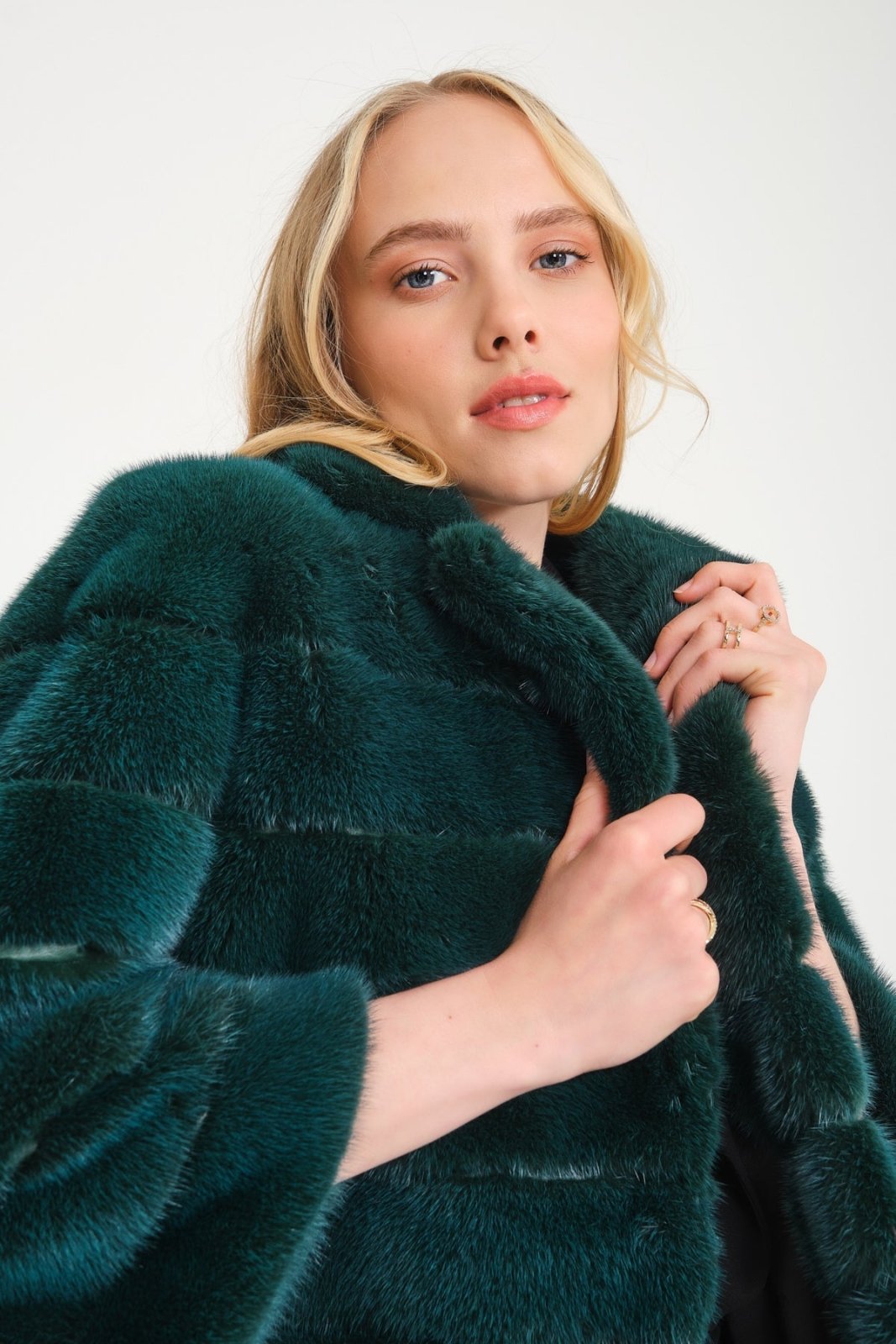 Green Mink Fur Jacket - ADAMO