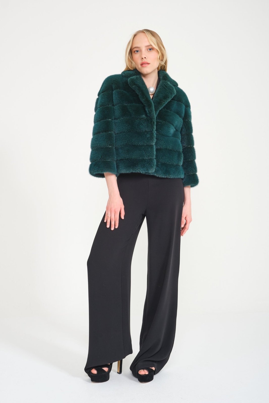 Green Mink Fur Jacket - ADAMO