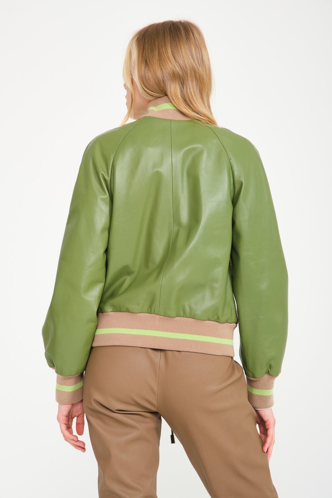 Green Python Leather Jacket - ADAMO