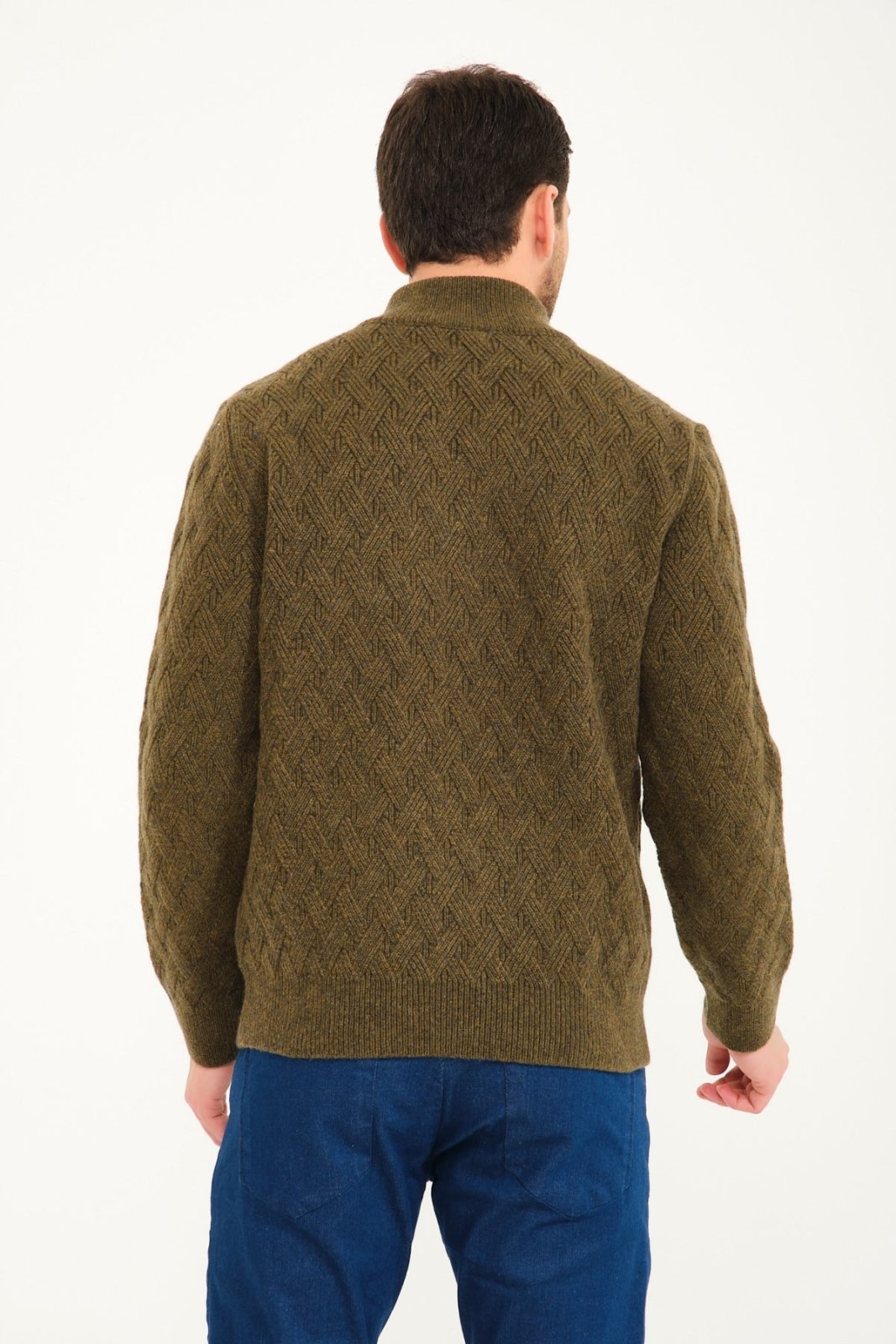 Green Wool Knit Sweater - ADAMO