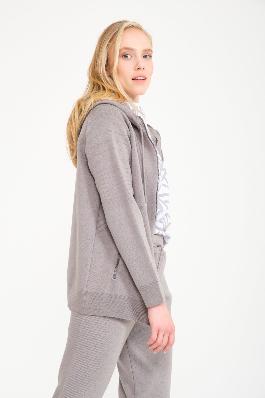 Grey Cardigan & Joggers Set - ADAMO