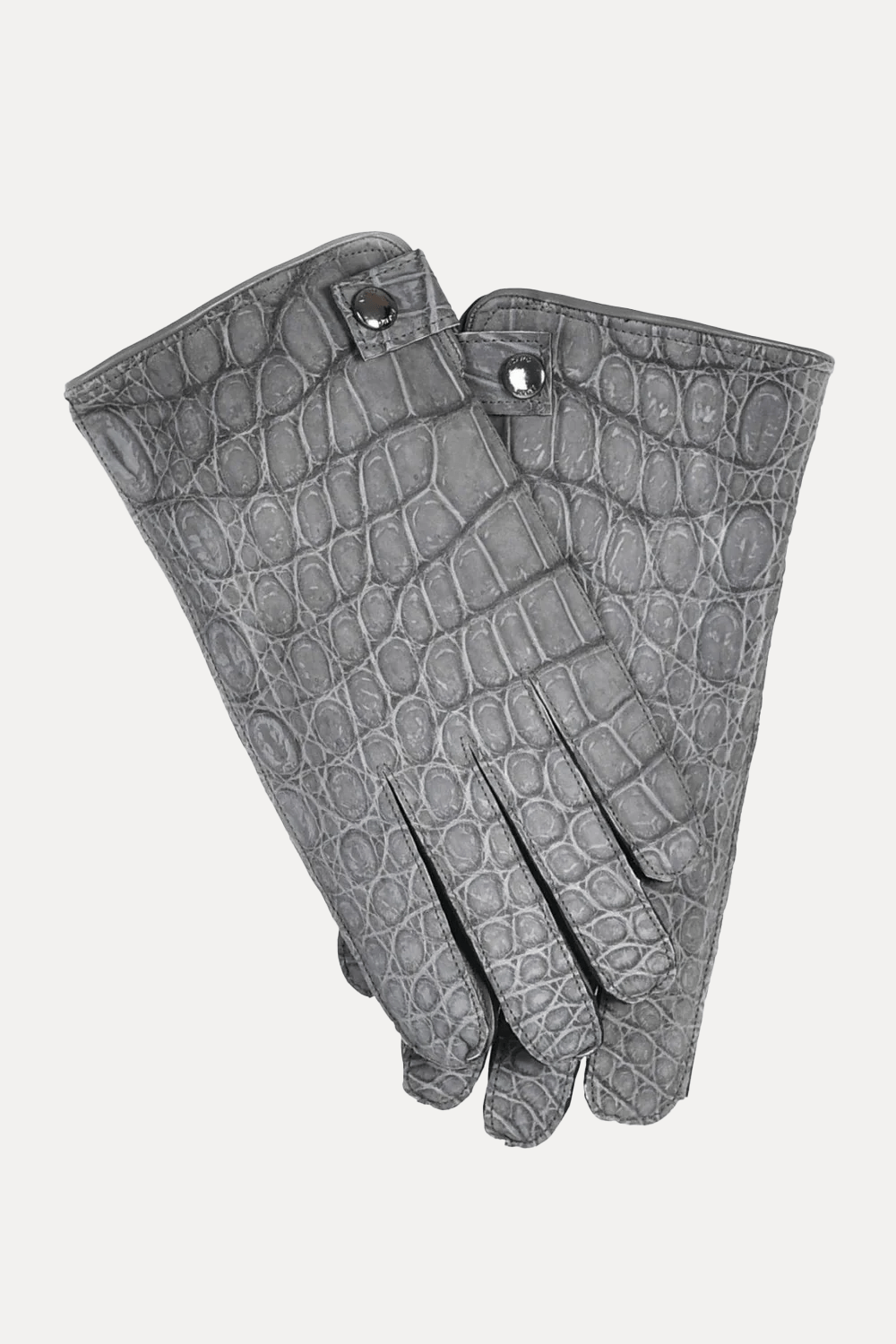 Grey Crocodile Gloves - ADAMO