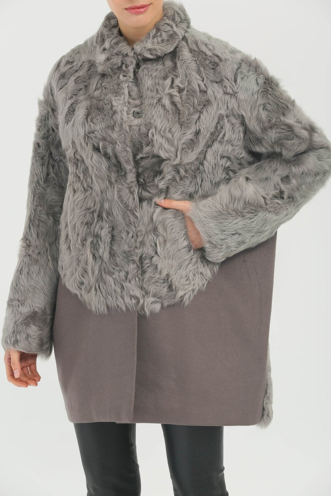 Grey Long Coat - ADAMO