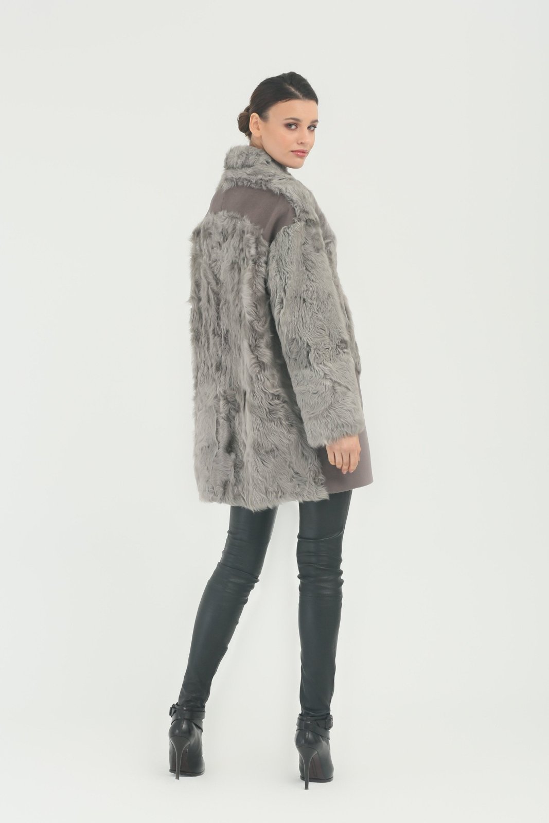 Grey Long Coat - ADAMO