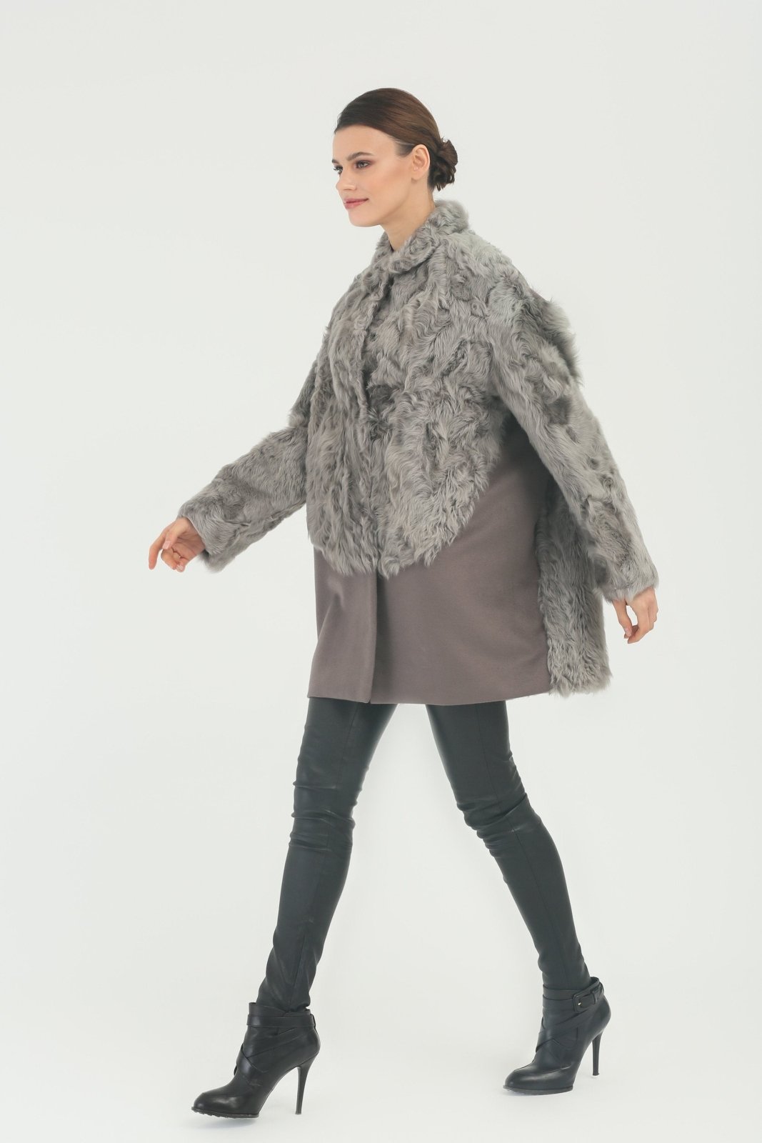 Grey Long Coat - ADAMO