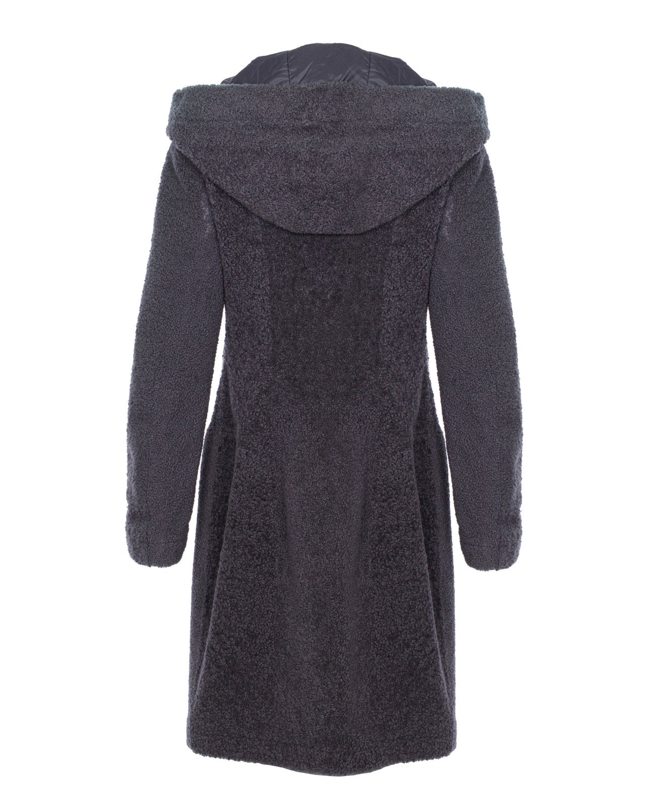 Grey Long Fur Coat - ADAMO