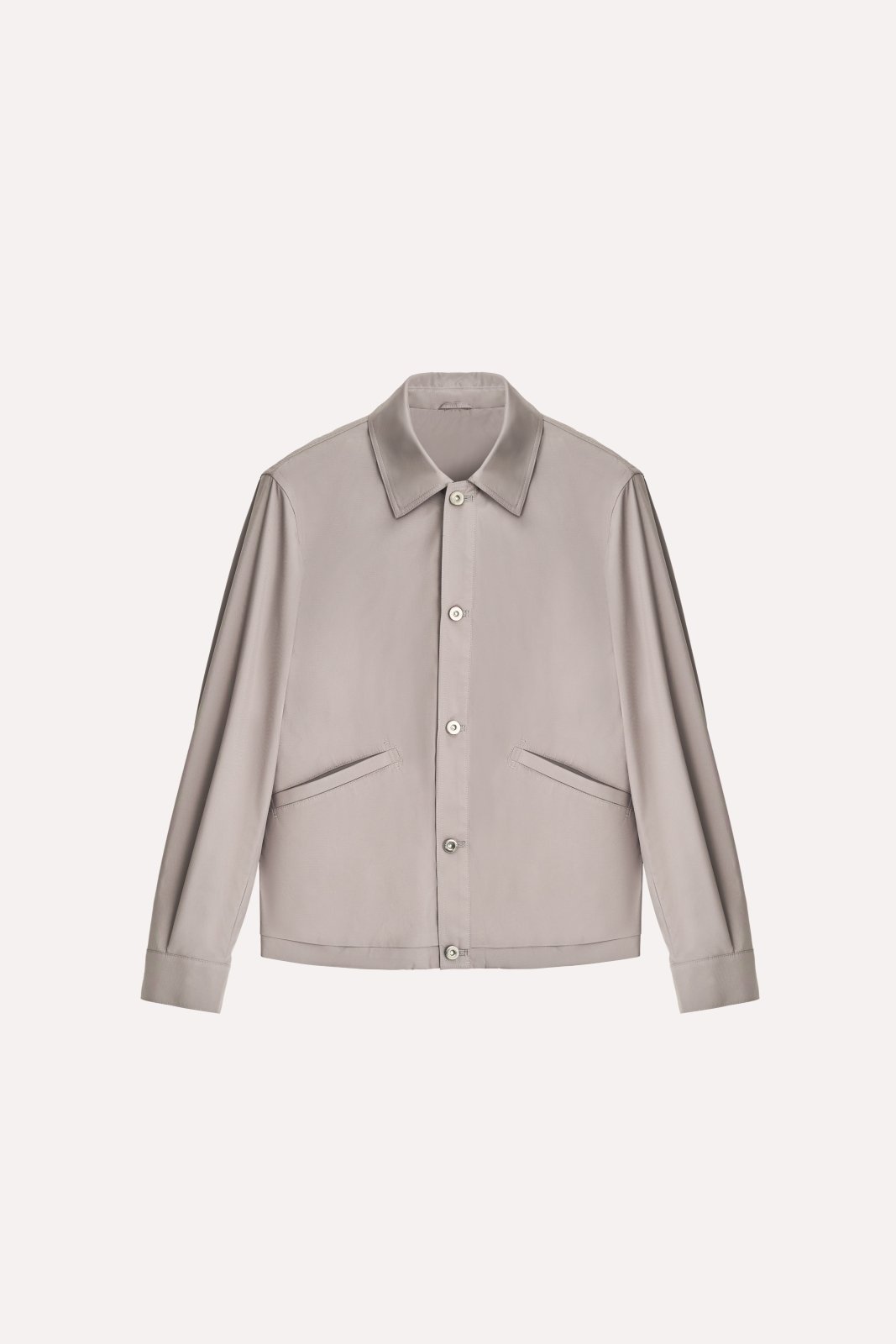 Grey Minimal Tailored Jacket - ADAMO