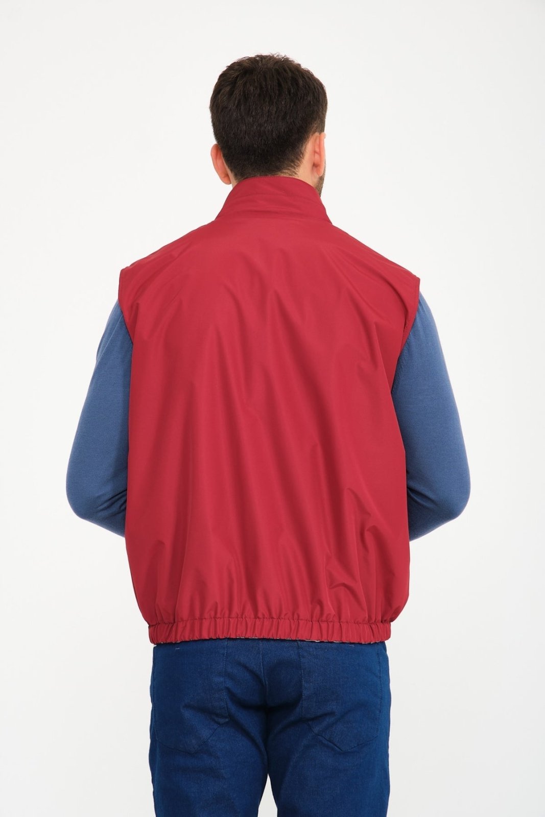 Grey / Red Double Face Waterproof Vest - ADAMO