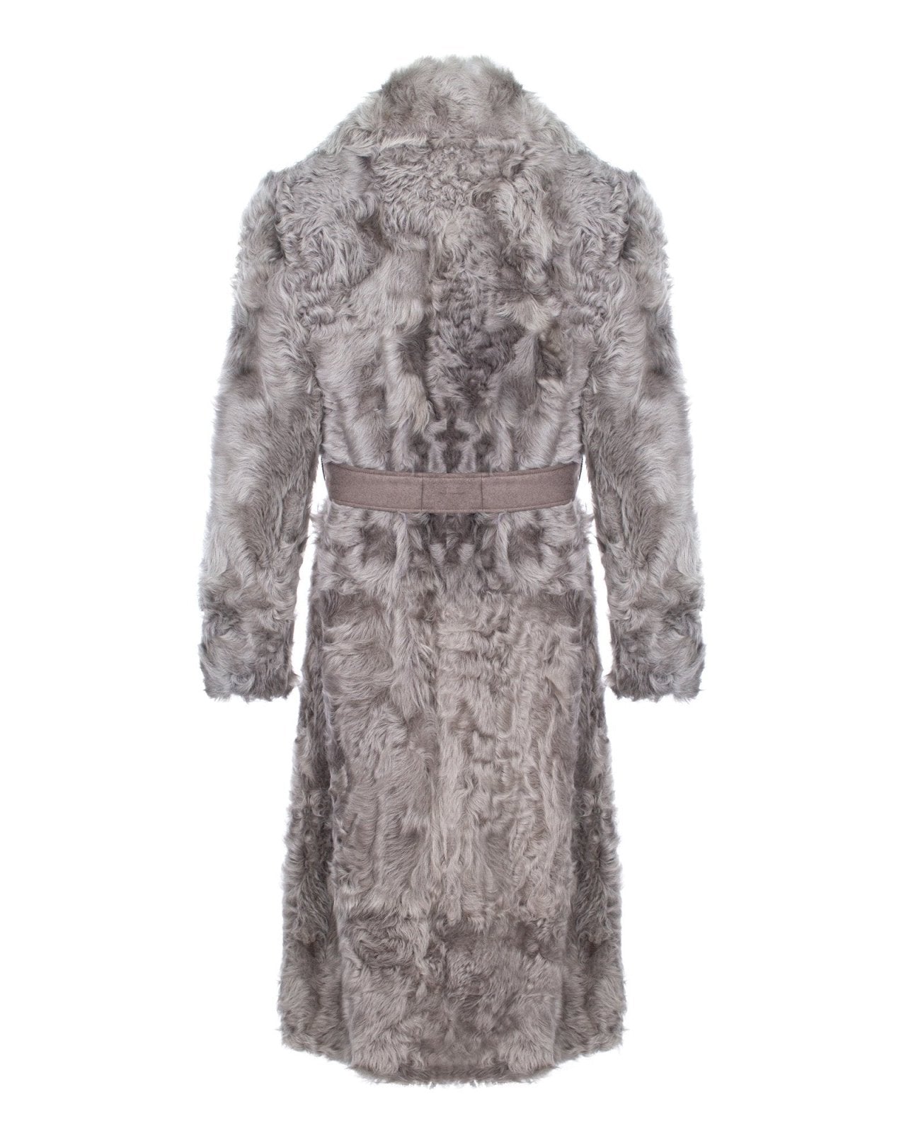 Grey Shearling Coat - ADAMO