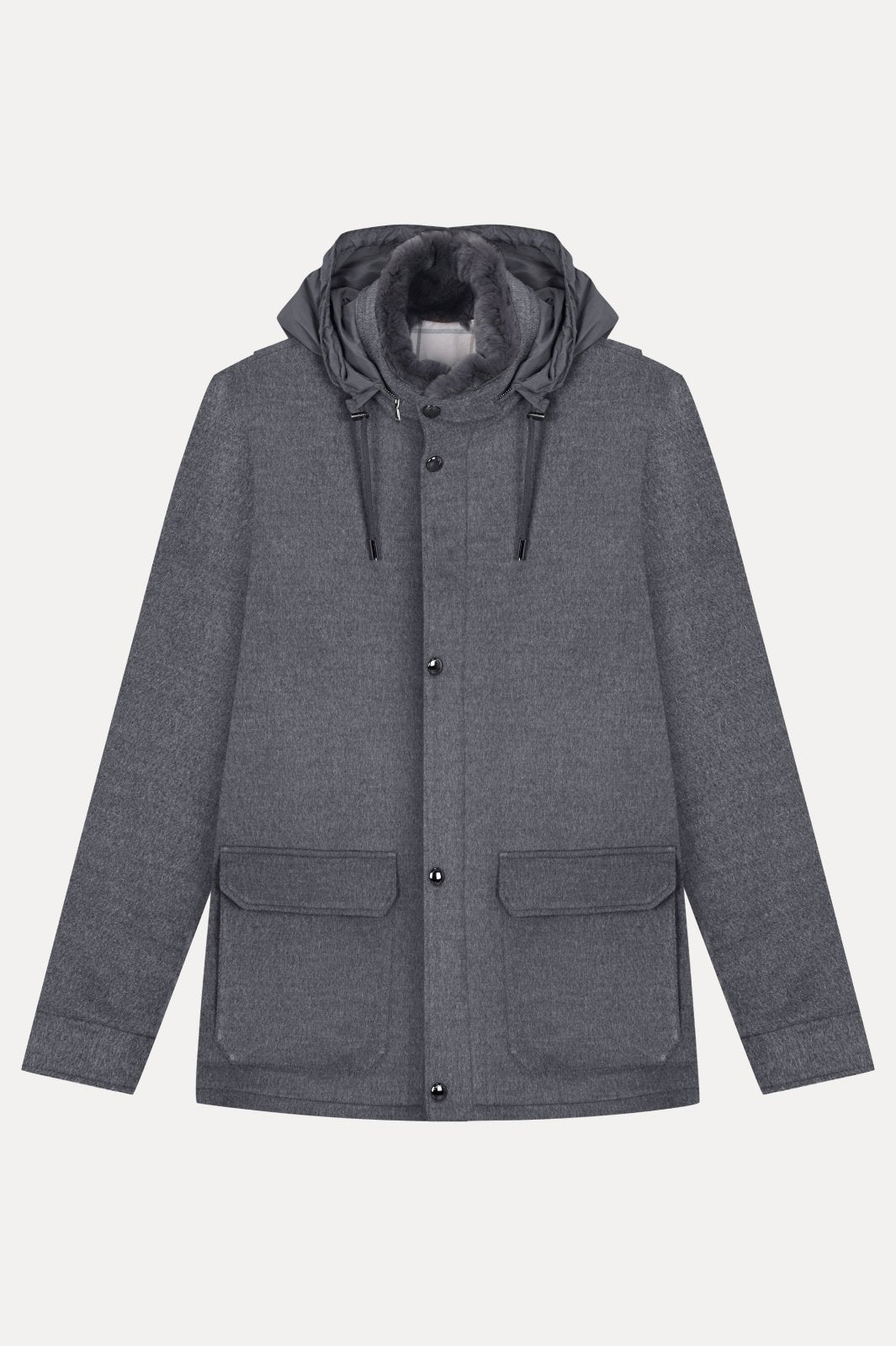 Grey Wool Jacket - ADAMO