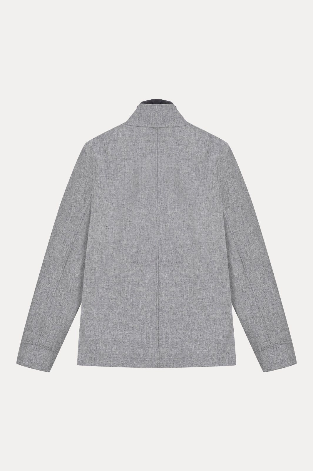 Grey Wool Rex Fur Jacket Jacket - ADAMO