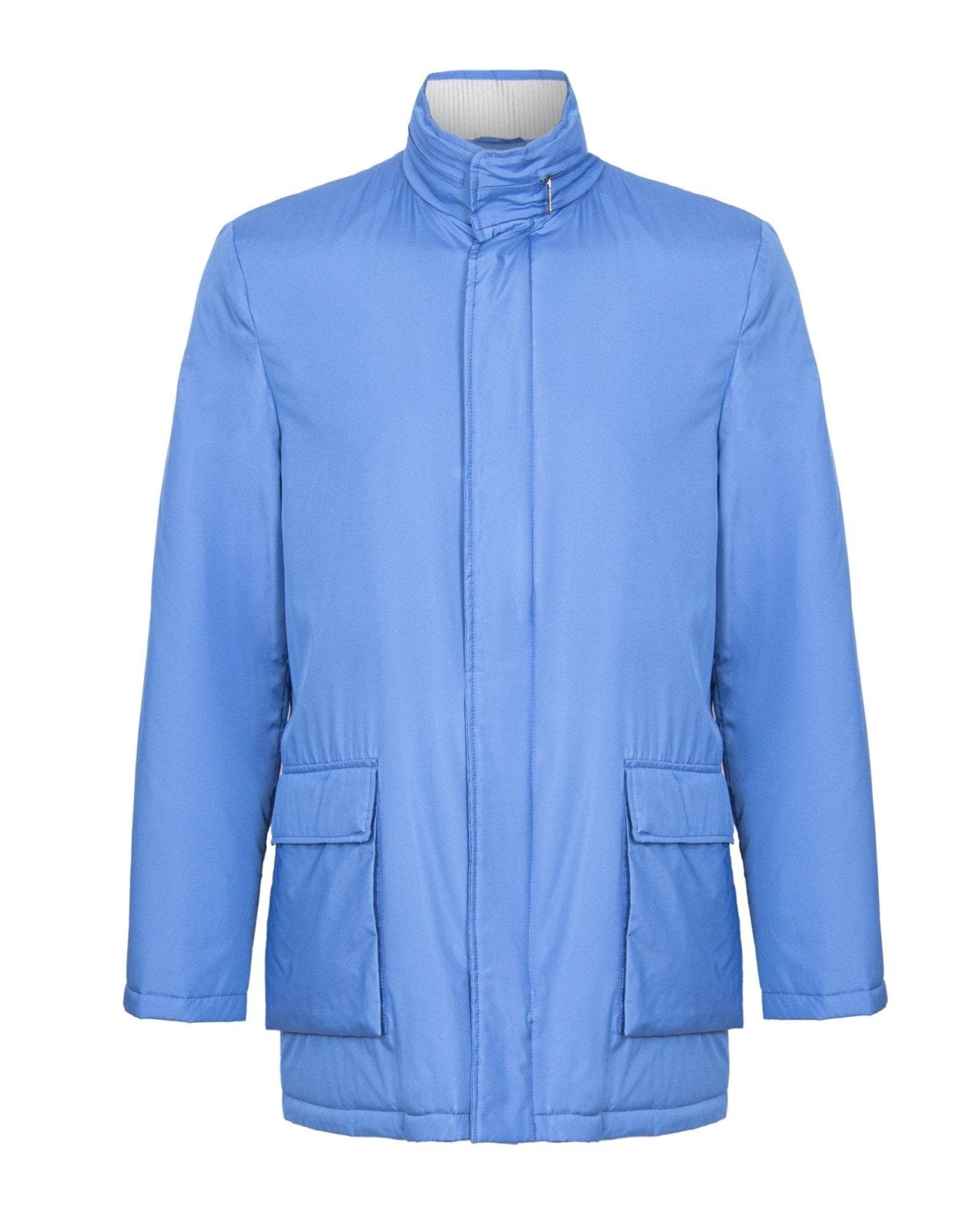 Ice Blue Long Waterproof Coat - ADAMO