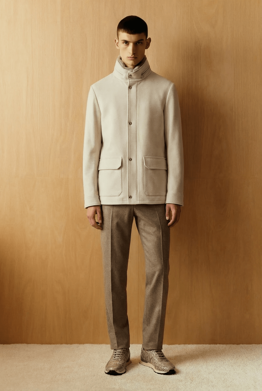Imperial Wool Stand - Collar Coat - ADAMO