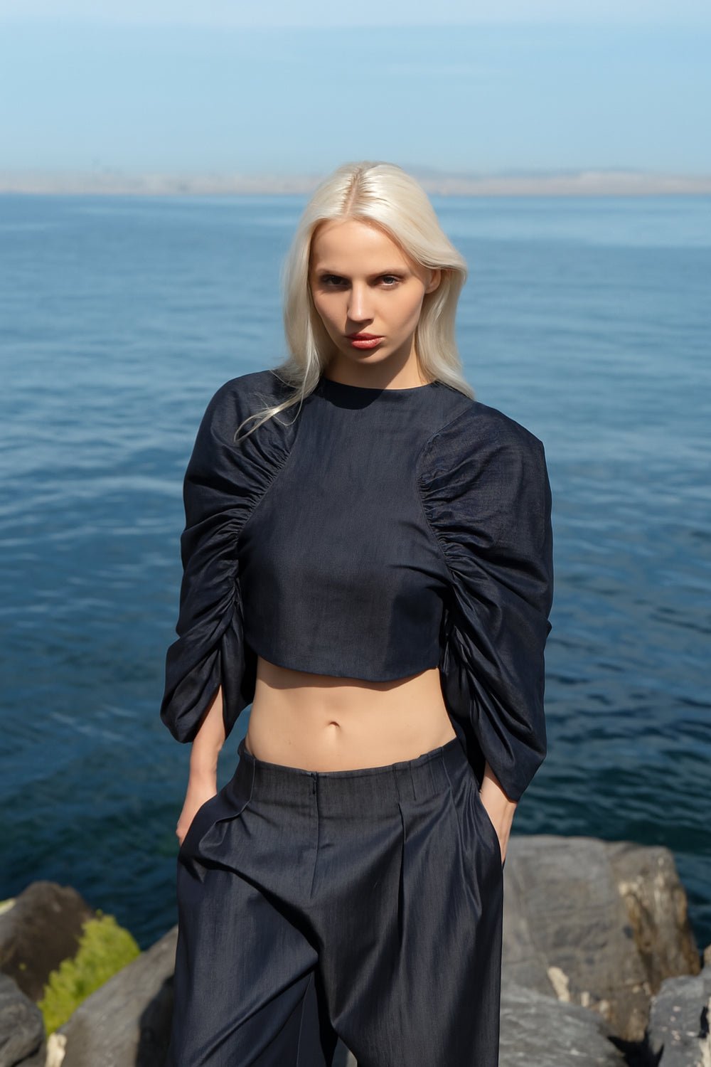 Indigo Sculpt Top - ADAMO