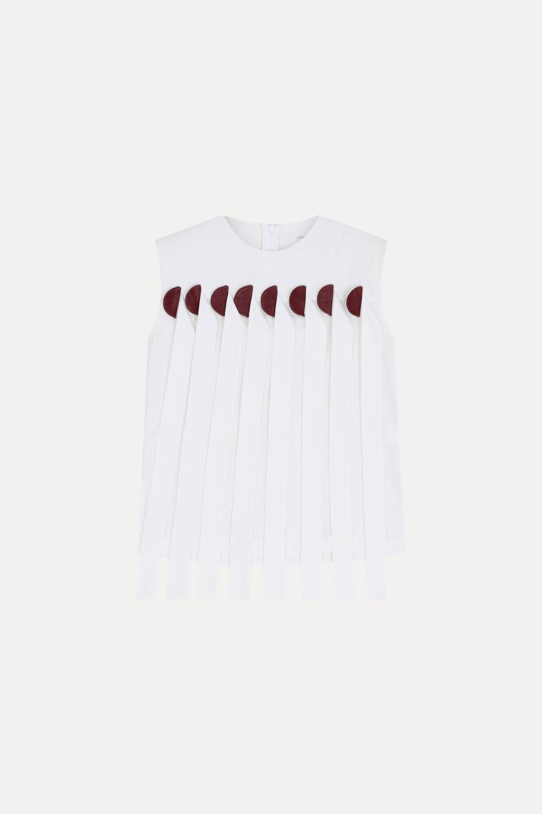 Ivory Architectural Fringe Blouse - ADAMO