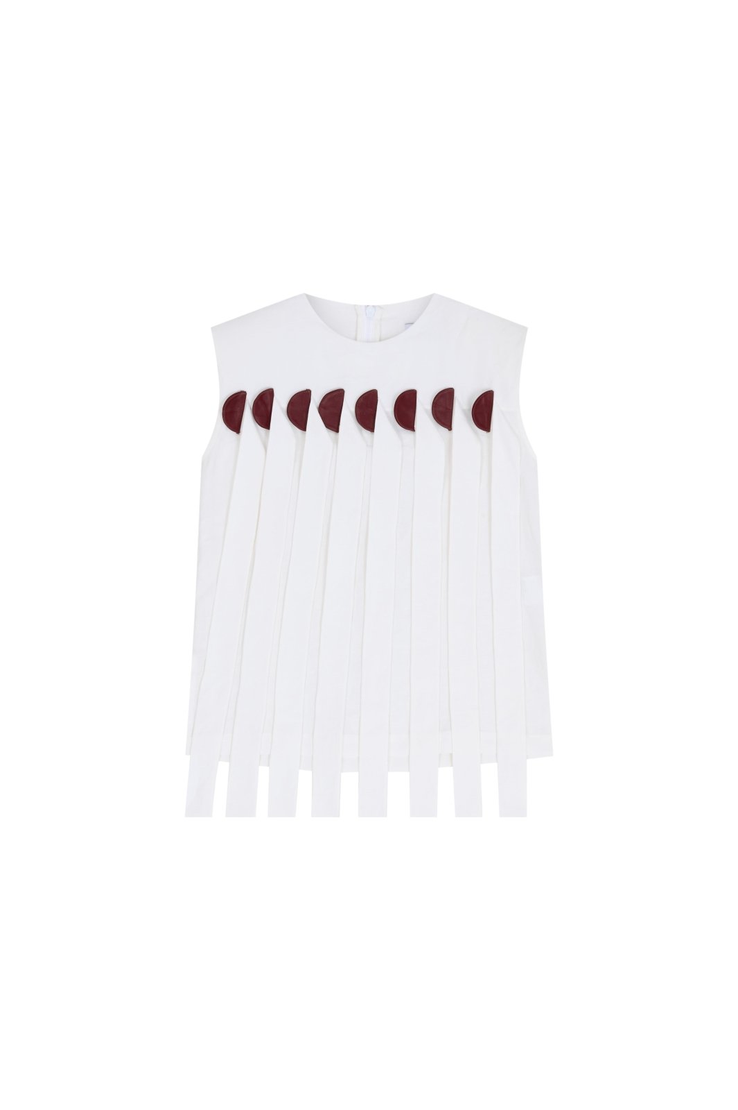 Ivory Architectural Fringe Blouse - ADAMO