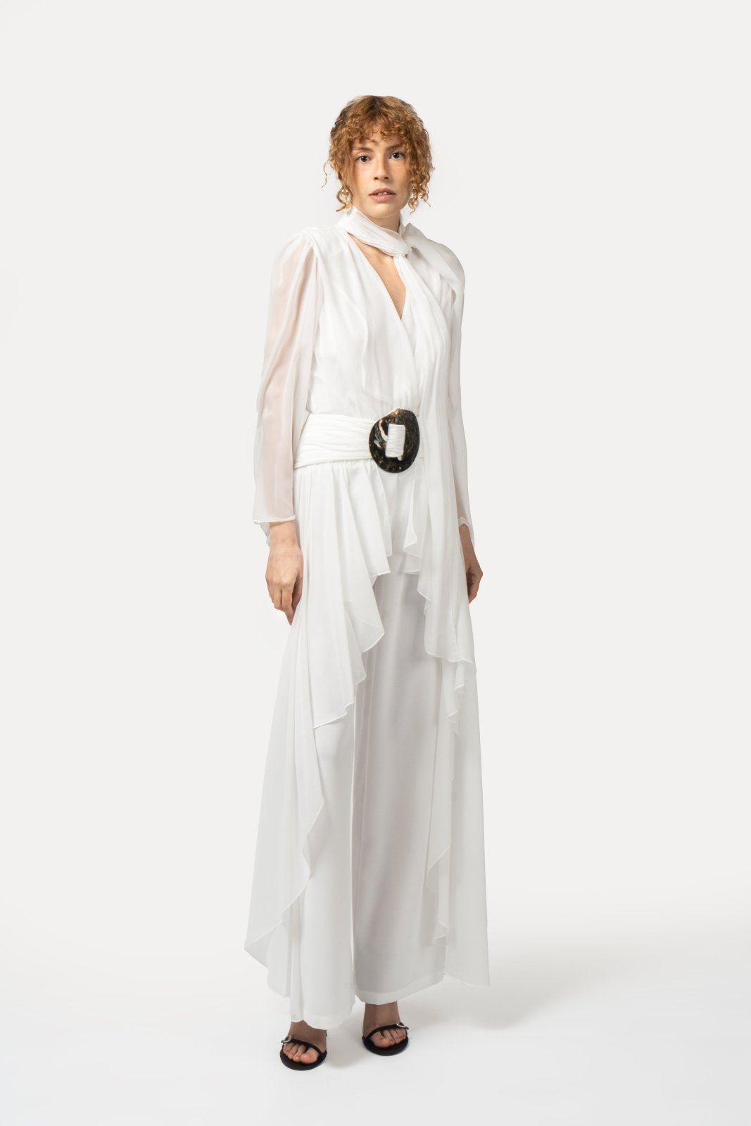 Ivory Fluid Trousers - ADAMO