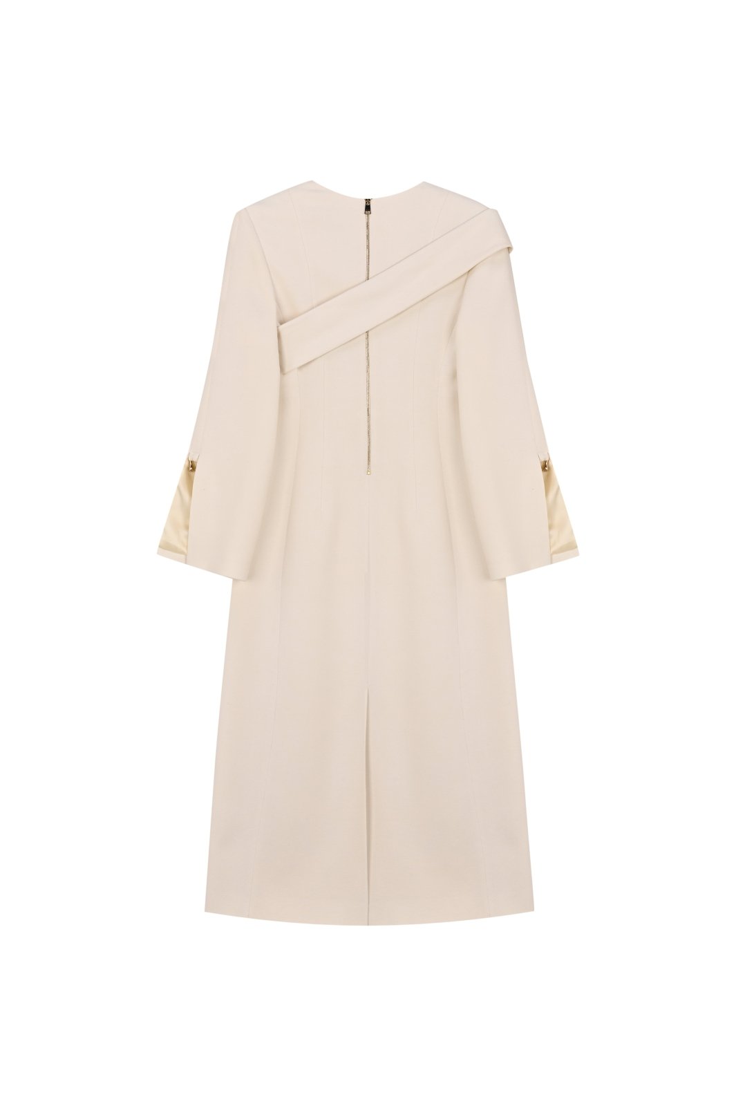 Ivory Sculpted Elegance Dress - ADAMO