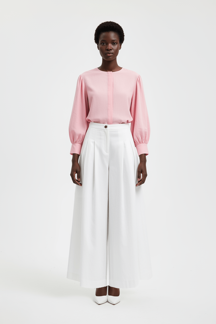 Ivory Wide - Leg Linen Culottes - ADAMO