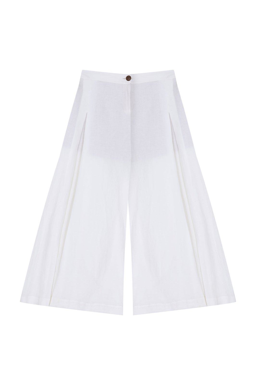 Ivory Wide - Leg Linen Culottes - ADAMO