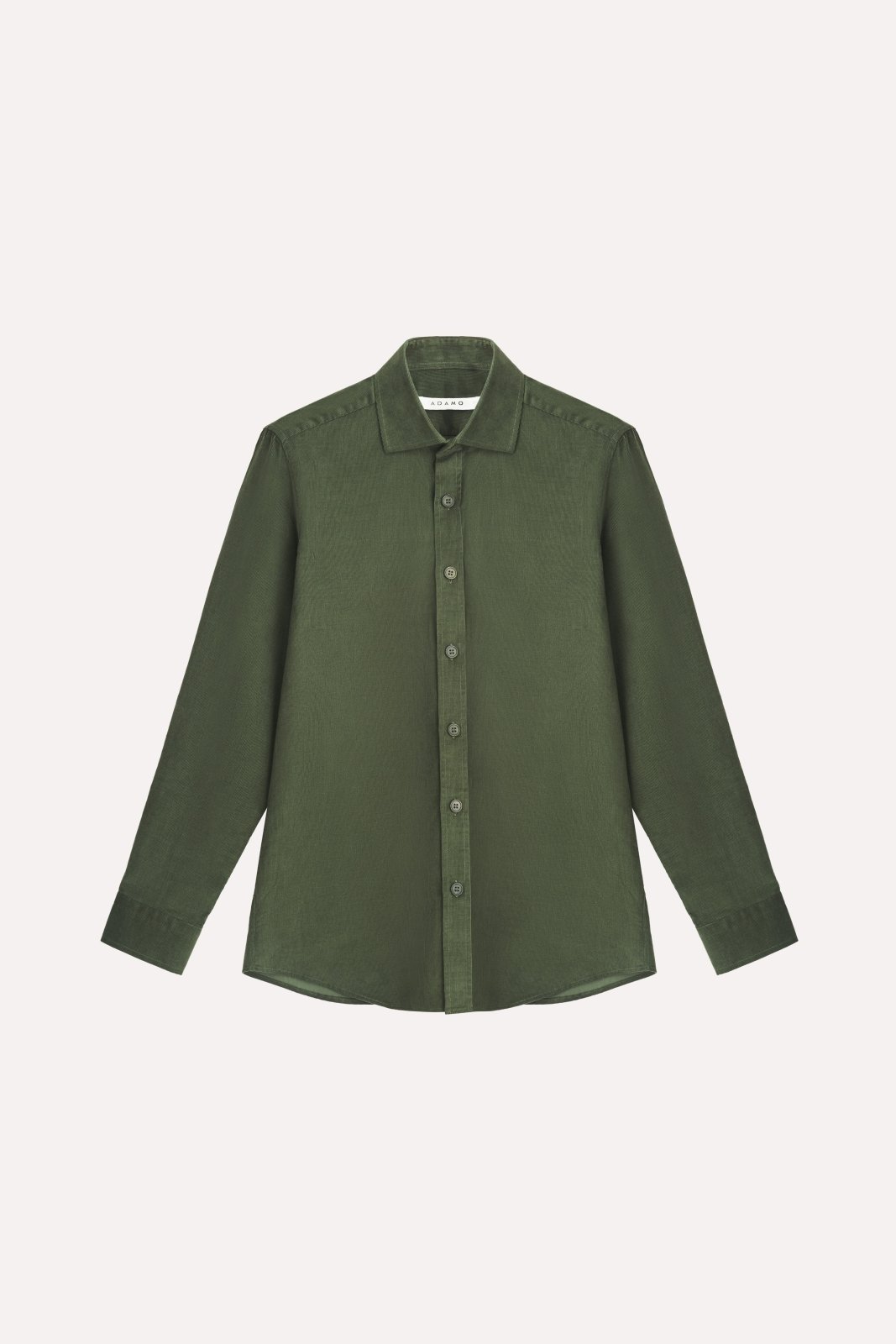 Khaki Textured Button - Down Shirt - ADAMO