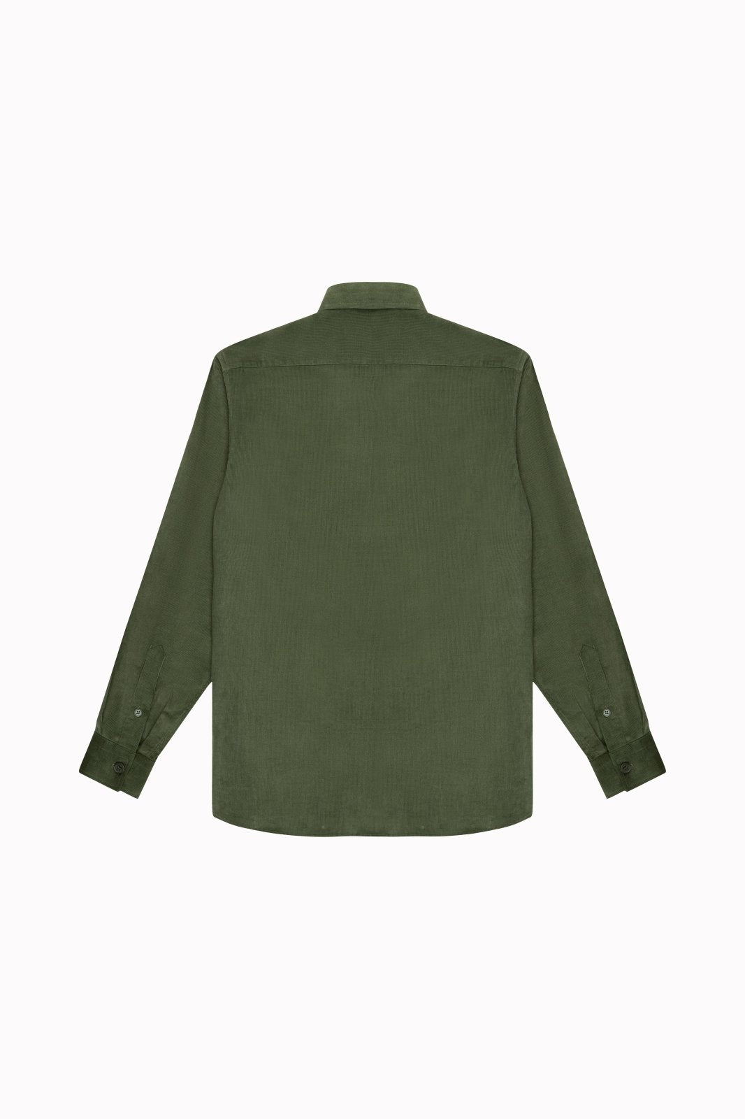 Khaki Textured Button - Down Shirt - ADAMO