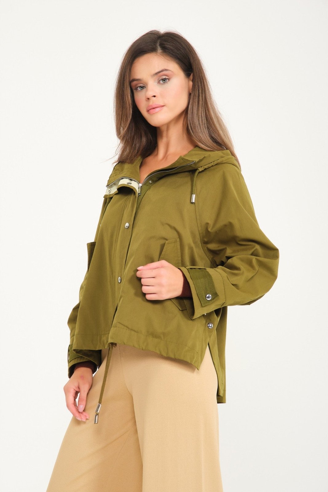 Khaki Waterproof Hoodie - ADAMO