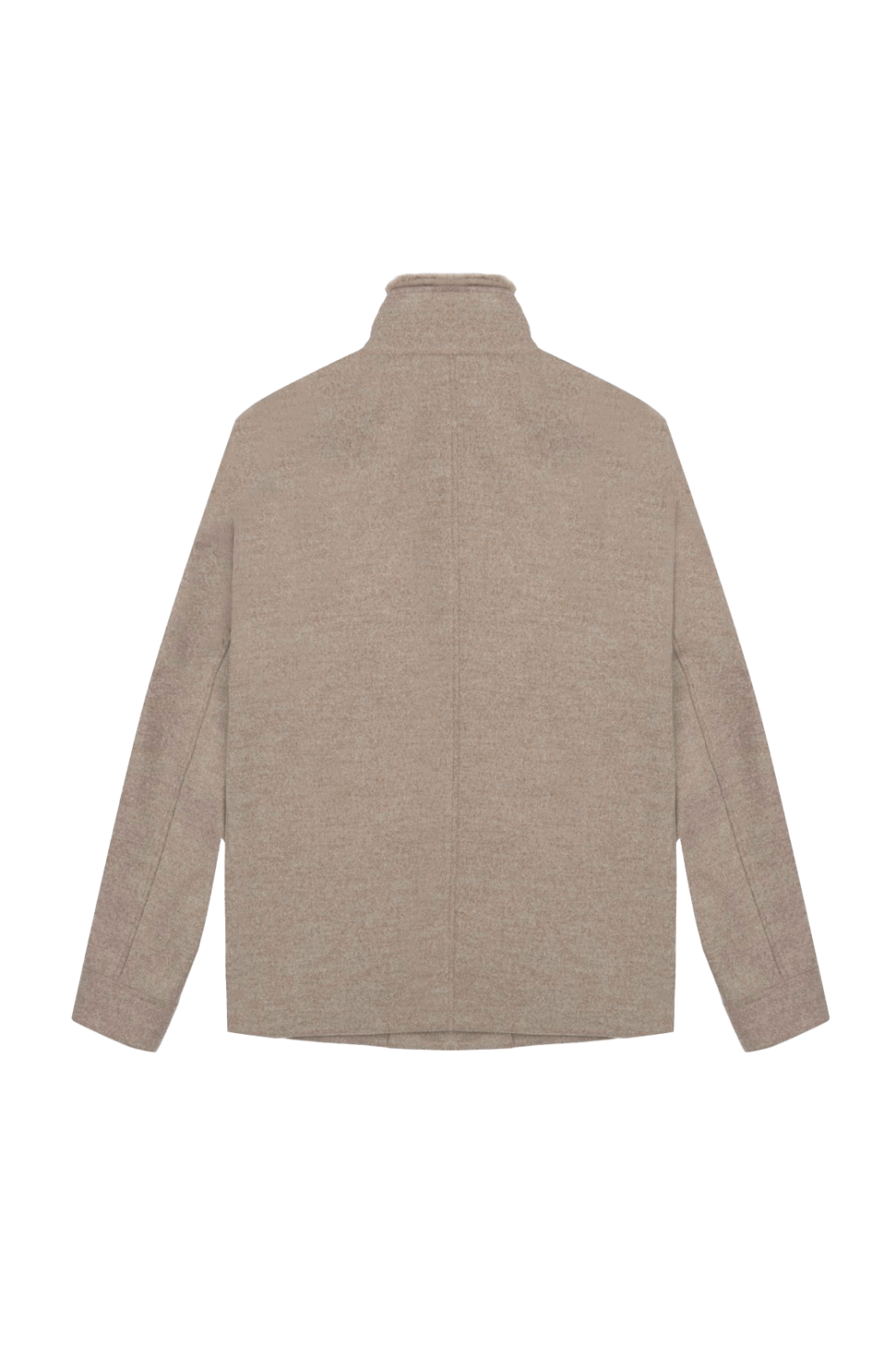 Khaki Wool Rex Collar Coat - ADAMO